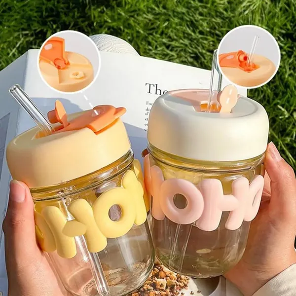 470_ml_Double_Wall_Drink_Mug_with_Straw/Sipper_for_Juice_Smoothies_Coffee_Cocktail_Home_&_Travel_(_Multicolor)