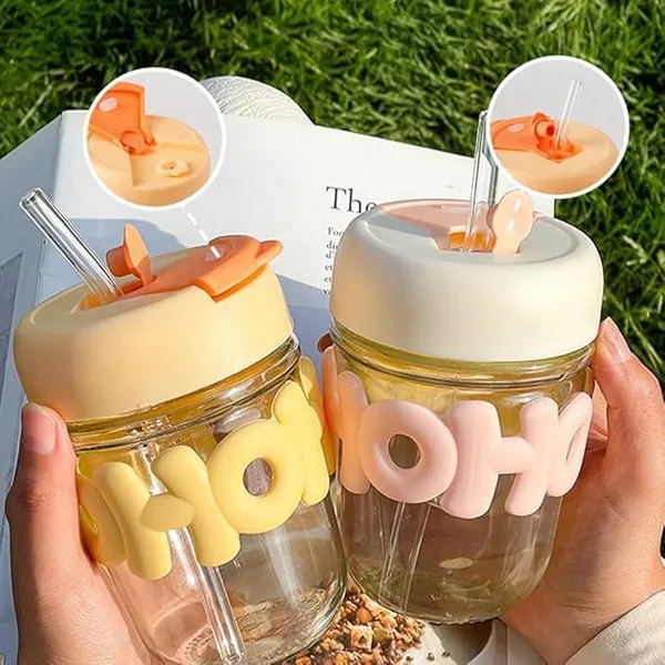 470_ml_Double_Wall_Drink_Mug_with_Straw/Sipper_for_Juice_Smoothies_Coffee_Cocktail_Home_&_Travel_(_Multicolor)