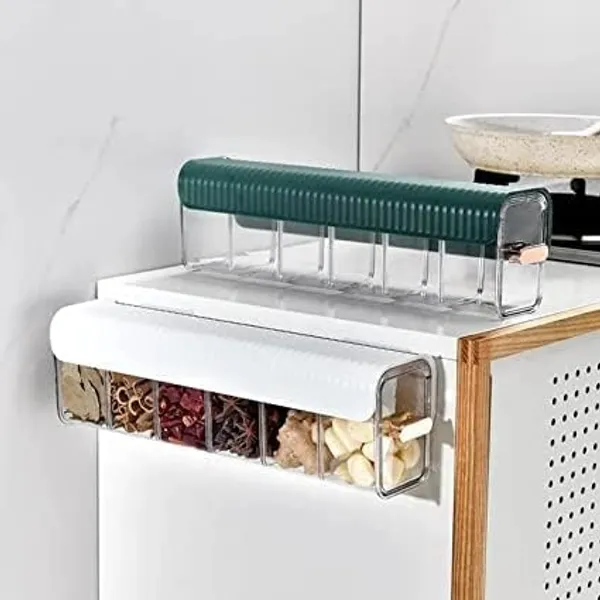 Lingerie/Socks/Ties/Data_Cable/Drawer_Organizer,_Wall_Mount_6_Cell_Transparent_Storage_Box,Multi_Functional_Organizers__(Pack_of_1,_Multicolor)
