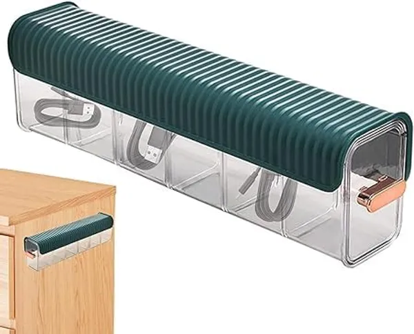 Lingerie/Socks/Ties/Data_Cable/Drawer_Organizer,_Wall_Mount_6_Cell_Transparent_Storage_Box,Multi_Functional_Organizers__(Pack_of_1,_Multicolor)