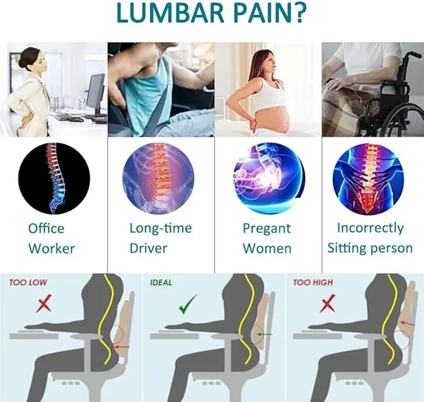 Backrest_For_Car_Seat,_Office_Chair_To_Sit_Up_Right,_Orthopaedic_Memory_Foam_Cushion/Pillow_Back_Pain_Relief,_Lumbar_Support,_Spine_Alignment,_And_Posture_Correction_-_360,_Black