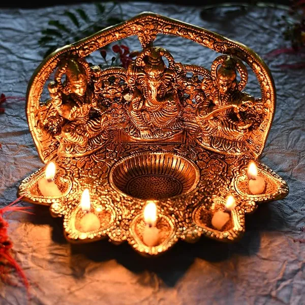 Panch_Diya-Laxmi_Ganesh_Saraswati_Idol_Diya_Oil_Lamp-_Lakshmi_Ganesha_Idol_-_for_Diwali_Puja_-_Diwali_Home_Decoration_Items_Gifts