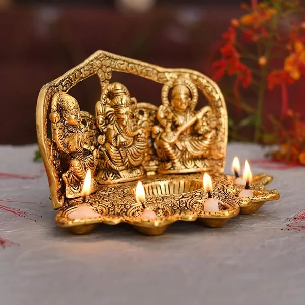 Panch_Diya-Laxmi_Ganesh_Saraswati_Idol_Diya_Oil_Lamp-_Lakshmi_Ganesha_Idol_-_for_Diwali_Puja_-_Diwali_Home_Decoration_Items_Gifts