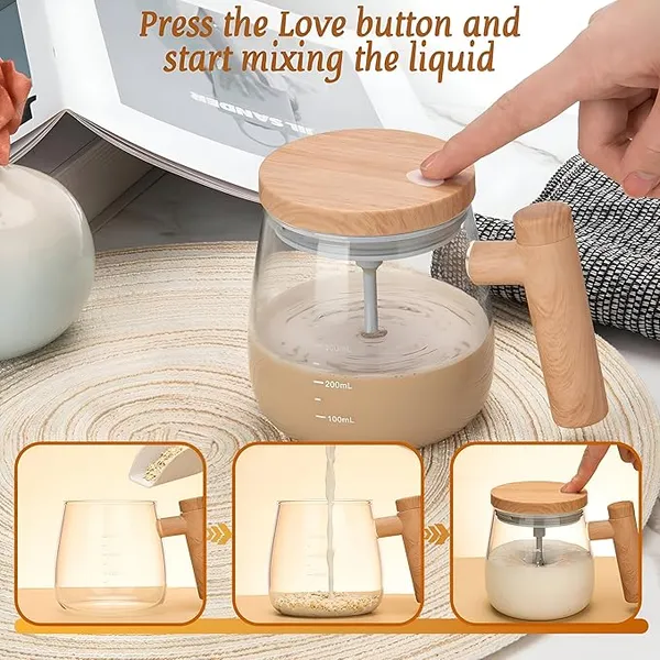 Self_Stirrer_Coffee_Mug_|_Electric_Auto_Mixing_Cup_with_Wooden_Handle_|_for_Coffee/Milk/Protein_Powder_|_for_Home/Office/Travel_|_Rotating_Blender_Glass_Mug_(Pack_of_1,_500ml)