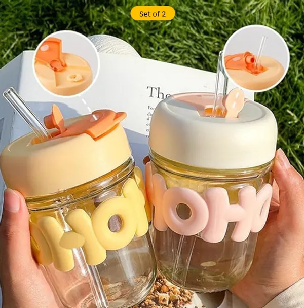 Set_of_2,_Cute_Mugs_470_ml_Double_wall_Drink_Mug_with_Straw/Sipper_for_Juice_Smoothies_Coffee_Cocktail_Home_&_Travel_(_Multicolor)