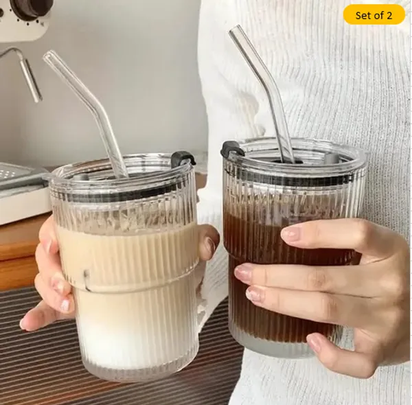 Set_of_2,_370ml_Glass_Sipper_Cup_Mug_for_Kids_Fruit_Jucie_Milk_Tumbler_with_Lid_and_Starw