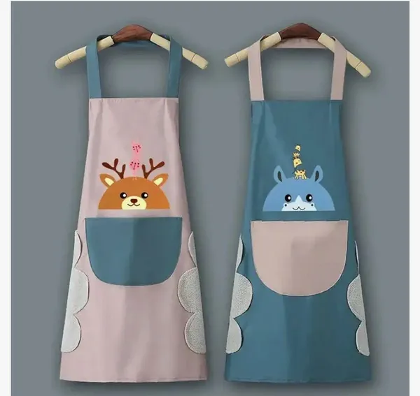 WaterProof_Apron_With_Large_Pocket_and_Hand-Wiping_Kitchen_Apron_Water/Oil-proof_Kitchen_Accessories_for_Home_Cooking_Fits_Men/Women,_Pocket_to_hold_Mobile,_Size_68x72_cm
