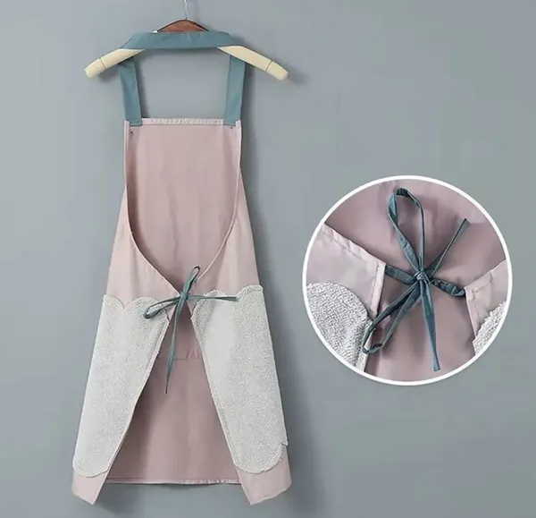 WaterProof_Apron_With_Large_Pocket_and_Hand-Wiping_Kitchen_Apron_Water/Oil-proof_Kitchen_Accessories_for_Home_Cooking_Fits_Men/Women,_Pocket_to_hold_Mobile,_Size_68x72_cm