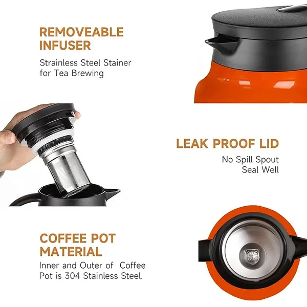Stainless_Steel_1000ml_Teapot_with_Handle_|_Double_Wall_Vacuum_Insulated_Thermosteel_Carafe_|_BPA_Free_Jug_for_Tea/Coffee_&_Juice_|_16_Hours_Hot_&_24_Hours_Cold_|__Multicolor