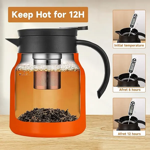 Stainless_Steel_1000ml_Teapot_with_Handle_|_Double_Wall_Vacuum_Insulated_Thermosteel_Carafe_|_BPA_Free_Jug_for_Tea/Coffee_&_Juice_|_16_Hours_Hot_&_24_Hours_Cold_|__Multicolor