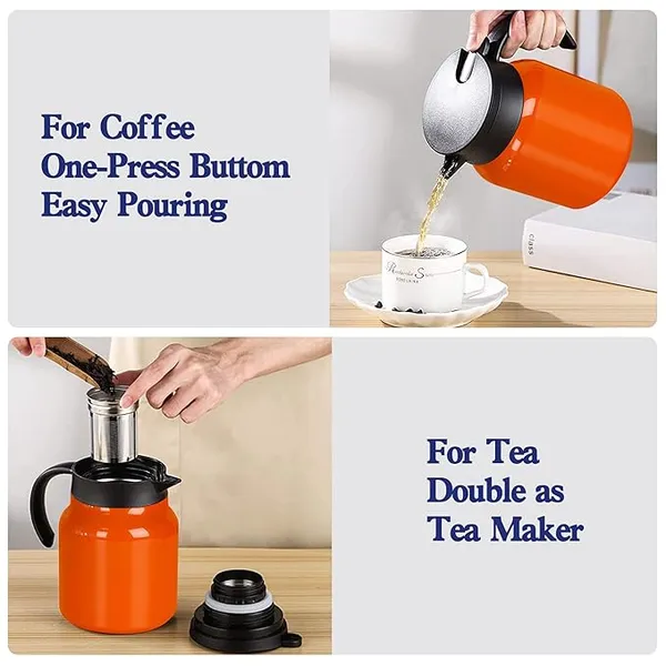 Stainless_Steel_1000ml_Teapot_with_Handle_|_Double_Wall_Vacuum_Insulated_Thermosteel_Carafe_|_BPA_Free_Jug_for_Tea/Coffee_&_Juice_|_16_Hours_Hot_&_24_Hours_Cold_|__Multicolor