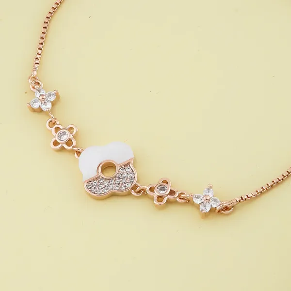 Rose_Gold_Clover_Sparkle_Floral_Roes_Gold__Brass_Bracelet_For_Women