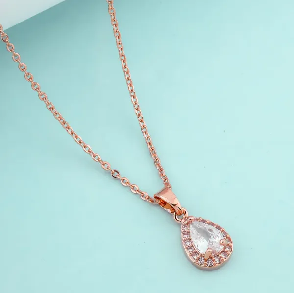 Rose_Gold_Crystal_Teardrop_Brass_Necklace_For_Women