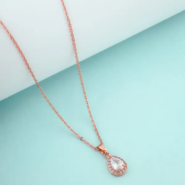 Rose_Gold_Crystal_Teardrop_Brass_Necklace_For_Women