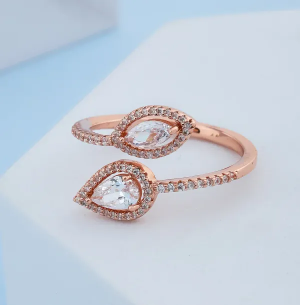 Duo_Diamond_Foliole_Brass_Ring_For_Women