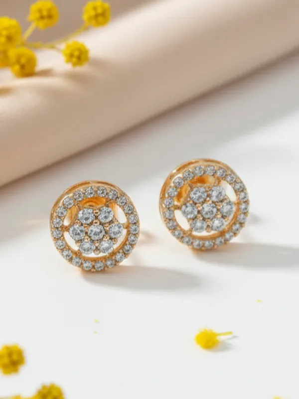 Rose_Gold_Tishya_Bloom_Studs_EarBrass_Ring_For_Women_For_Women