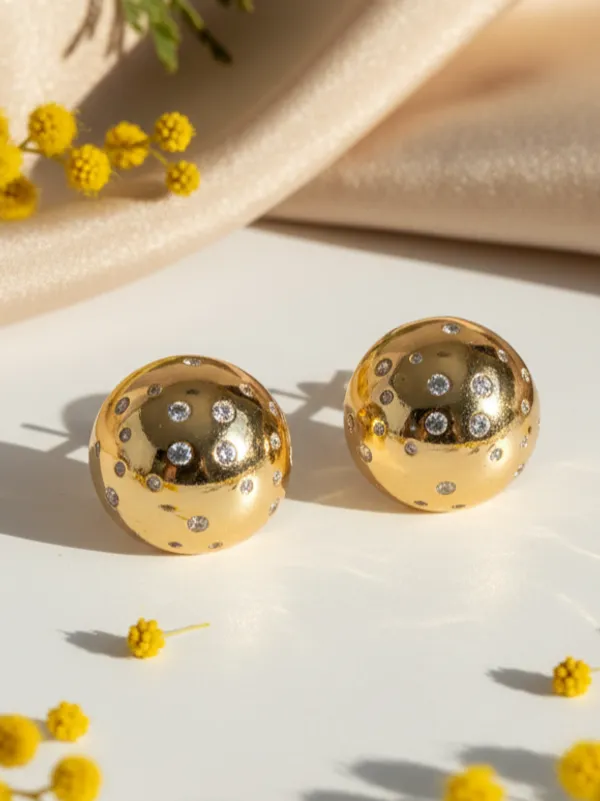 Rose_Golden_Crater_diamond_Stud_EarBrass_Ring_For_Women_For_Womens
