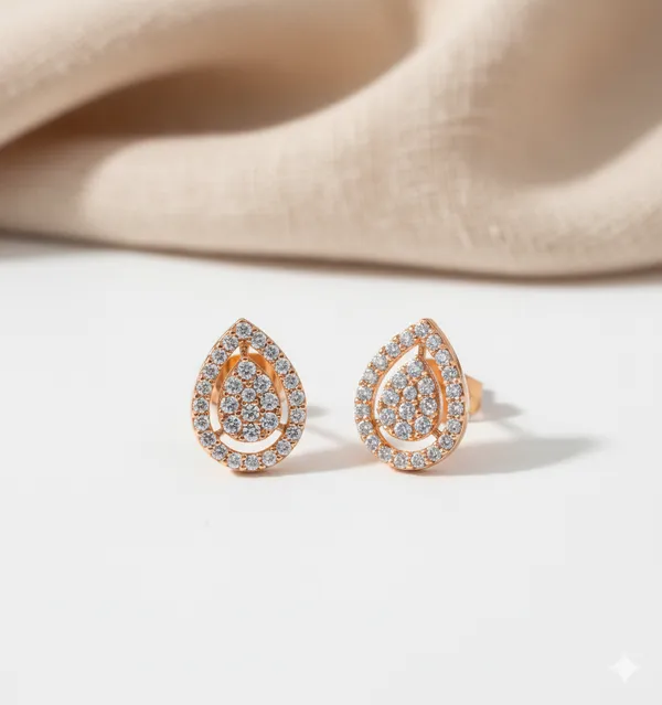 Rose_Gold_Coraline_Duo_Pear_Stud_EarBrass_Ring_For_Women_For_Womens