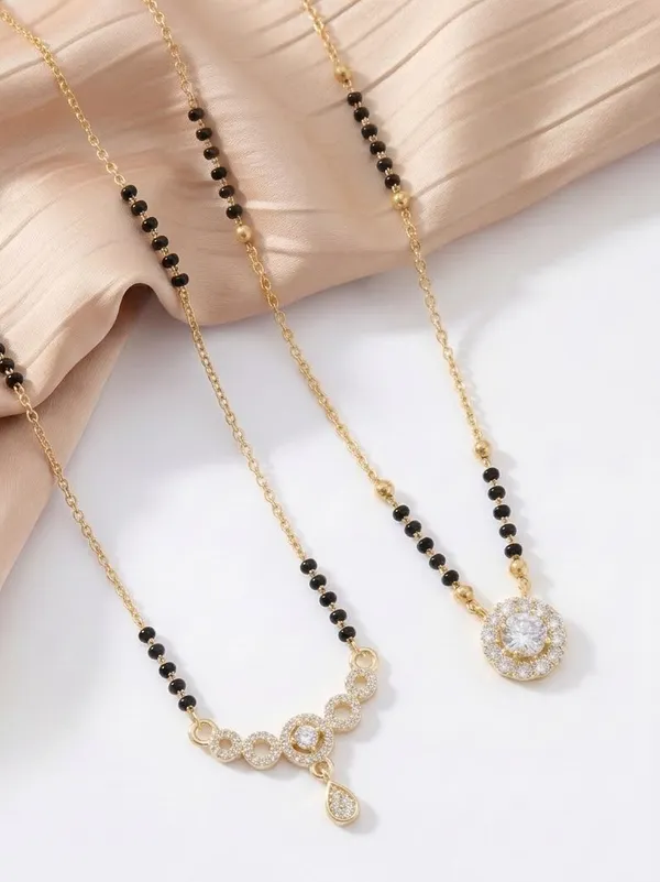 Malini_And_Ahira_18K_Gold_Tone_Plated_Mangalsutra_(Pack_Of_2_Mangalsutra)