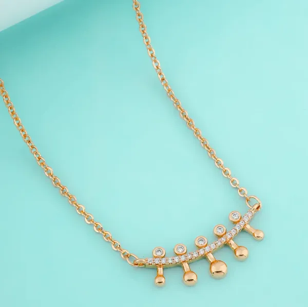 Gold_Colour__Maze_rose_gold_Brass_Necklace_For_Women