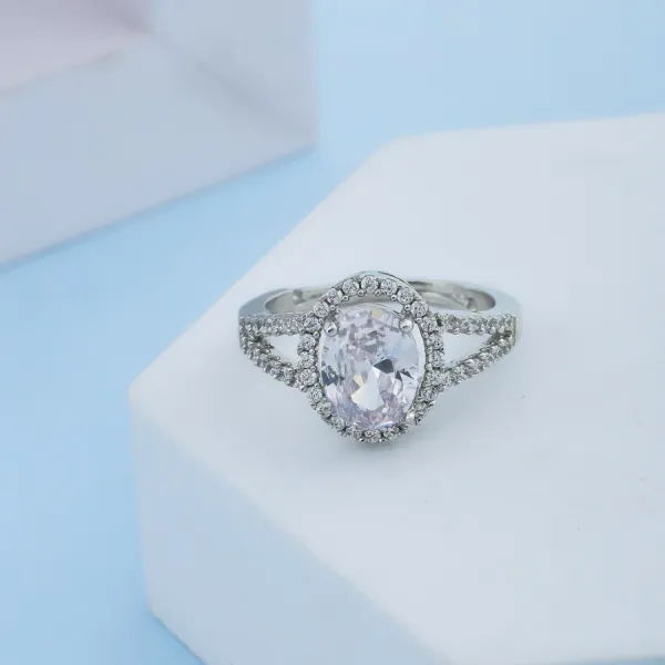Silver_Oval_Zircon_Loop_Brass_Ring_For_Women