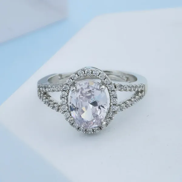 Silver_Oval_Zircon_Loop_Brass_Ring_For_Women