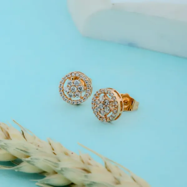Rose_Gold_Tishya_Bloom_Studs_EarBrass_Ring_For_Women_For_Women