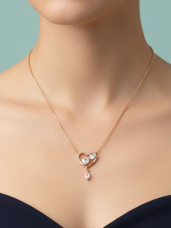 Rose_Gold_Double_Heart_Pendant_With_Link_diamond