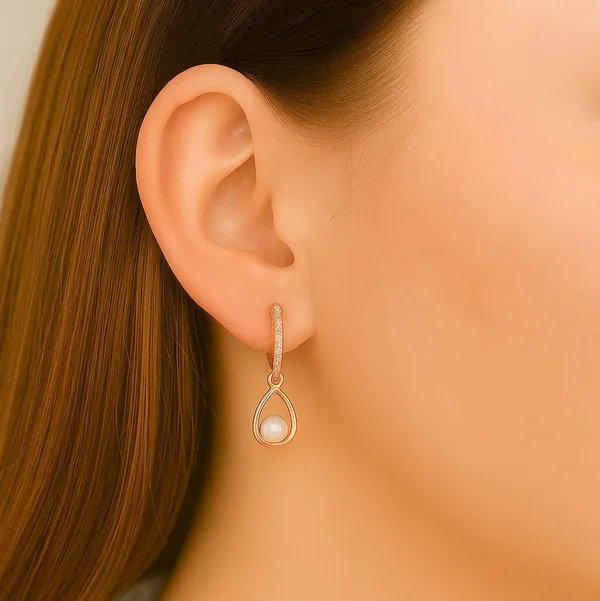 Rose_Gold_Small_Pearl_Drop_EarBrass_Ring_For_Women_For_Women