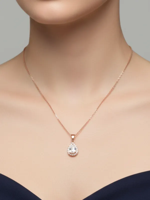Rose_Gold_Crystal_Teardrop_Brass_Necklace_For_Women