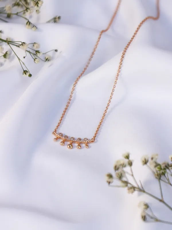 Gold_Colour__Maze_rose_gold_Brass_Necklace_For_Women