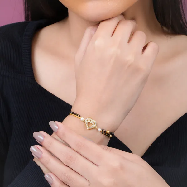 Heart_Hand_Fancy_18K_Gold_Tone_Plated_Mangalsutra_Bracelet
