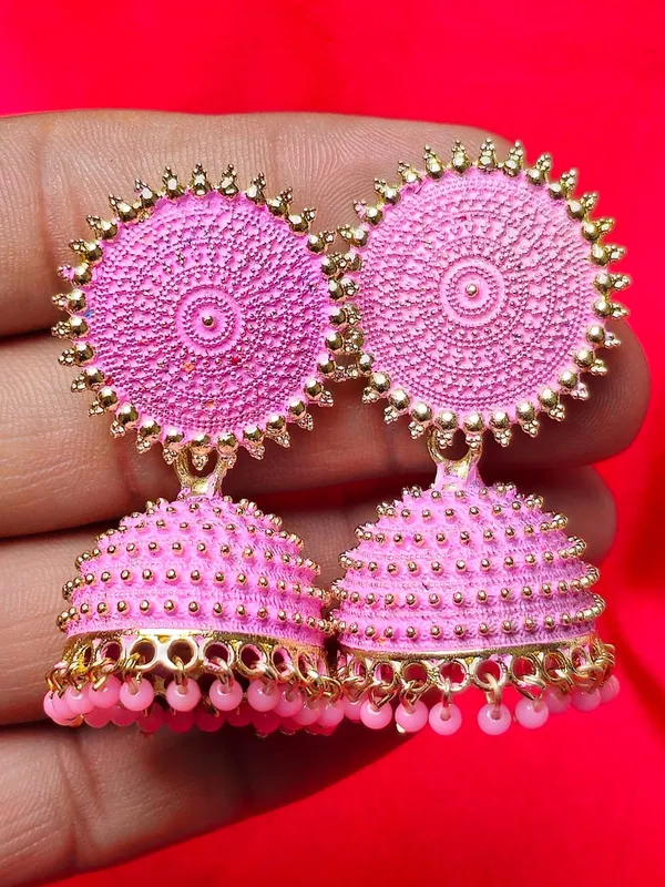 Traditional_Jhumka_Earrings_|_Adorable_Designer_Monalisa_Stone_Jewelry