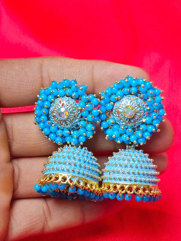 Traditional_Jhumka_Earrings_|_Adorable_Designer_Monalisa_Stone_Jewelry
