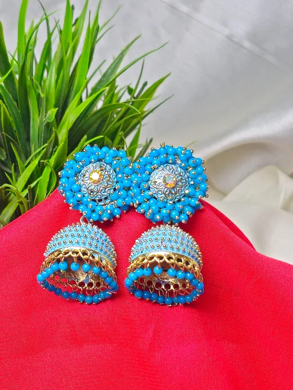 Traditional_Jhumka_Earrings_|_Adorable_Designer_Monalisa_Stone_Jewelry