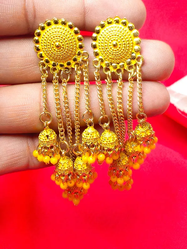 Traditional_Pearl_Hanging_Earrings_|_Adorable_Designer_Monalisa_Stone_Jewelry
