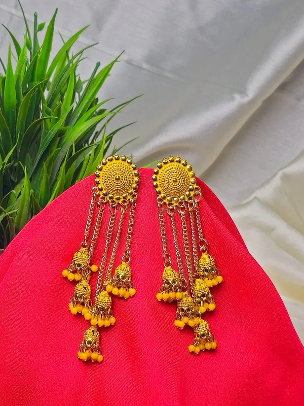 Traditional_Pearl_Hanging_Earrings_|_Adorable_Designer_Monalisa_Stone_Jewelry