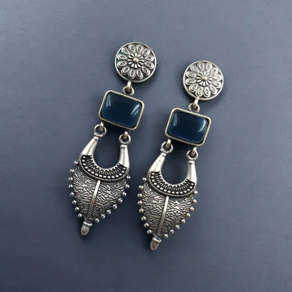 Traditional_Silver_Replica_Earrings_|_Adorable_Designer_Monalisa_Stone_Jewelry