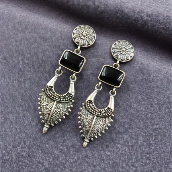 Traditional_Silver_Replica_Earrings_|_Adorable_Designer_Monalisa_Stone_Jewelry