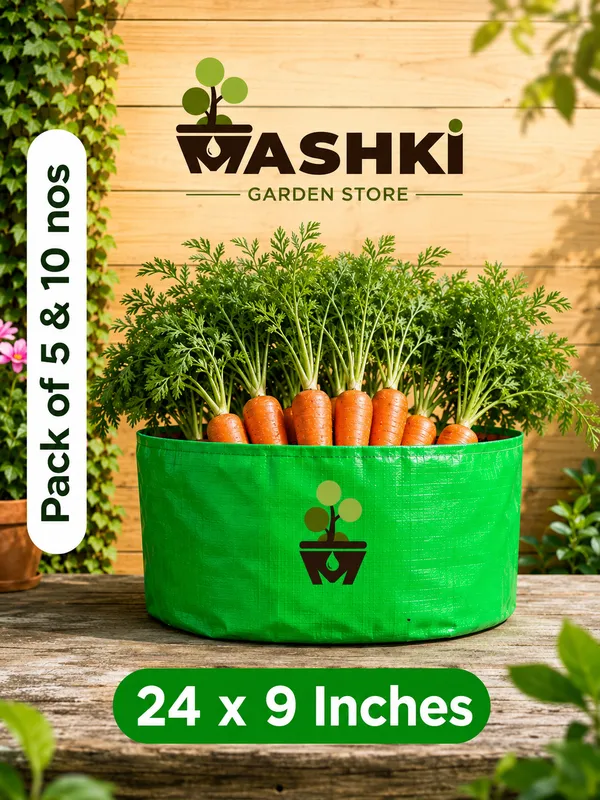 24"x9"_Breathable_Fabric_UV_Protection_HDPE_Grow_Bags_For_Terrace_Gardening_-_240_Gsm,_Specially_Designed_For_Growing_Carrot,_Radish,_Spinach,_Mint,_Coriander,_Fenugreek,_And_More_|_MAQ