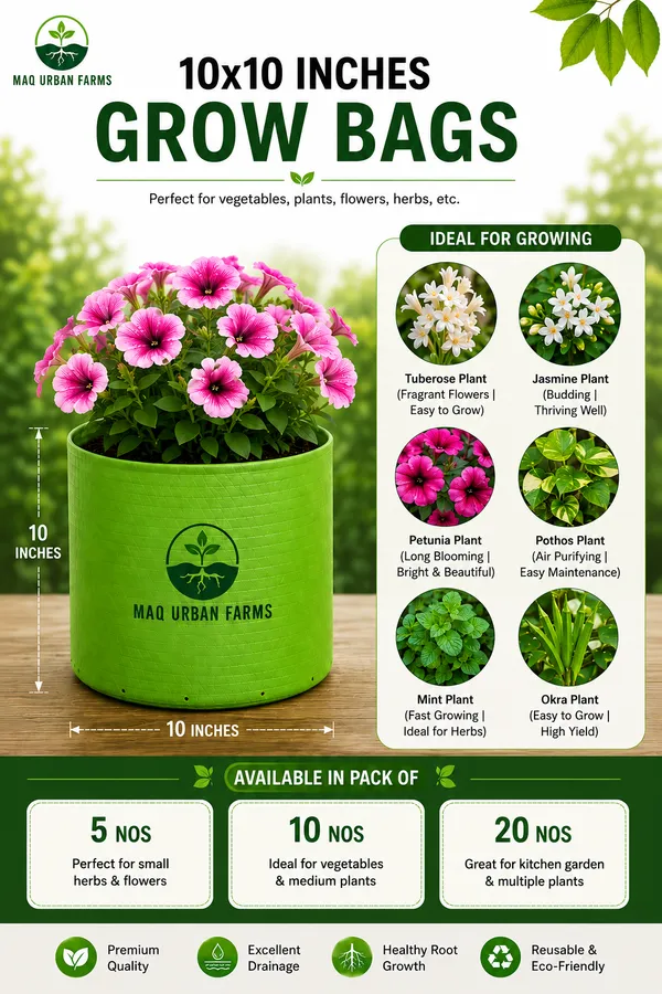 10"X10"_Breathable_Fabric_UV_Protection_Grow_Bag_-_240_Gsm_Grow_Bag_For_Home_Gardening_|_MAQ