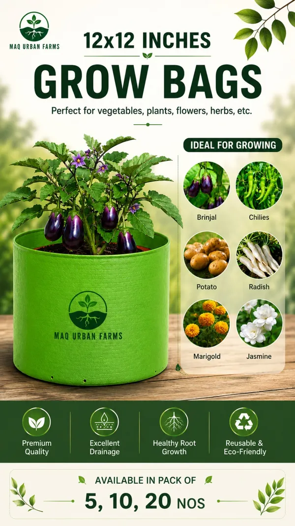 Maq_12"x12"_UV_Grow_Bags__-_HDPE_Fabric_for_Green_Gardening_Pack_of_10_and_20_nos