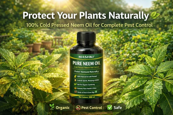 MASHKI_Pure_Neem_Oil_for_Plants_200_ml_|_Cold_Pressed_Natural_Pest_Control_Spray_|_Controls_Aphids,_Mealybugs_&_Mites_|_Safe_for_Organic_Gardening_|_For_Indoor,_Outdoor_&_Terrace_Plants