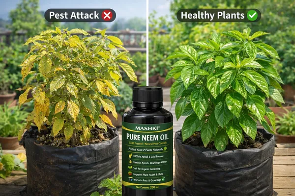 MASHKI_Pure_Neem_Oil_for_Plants_200_ml_|_Cold_Pressed_Natural_Pest_Control_Spray_|_Controls_Aphids,_Mealybugs_&_Mites_|_Safe_for_Organic_Gardening_|_For_Indoor,_Outdoor_&_Terrace_Plants