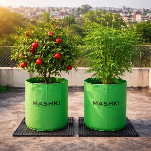 MASHKI®_18x24_Inch_Extra_Deep_Grow_Bag_for_Guava,_Dwarf_Mango_&_Fruit_Plants_|_300__GSM_Heavy_Duty_HDPE_|_Long_Life_UV_Stabilized_Tree_Planter_for_Terrace_&_Garden_(2,_20x30_Inches,_400_GSM)