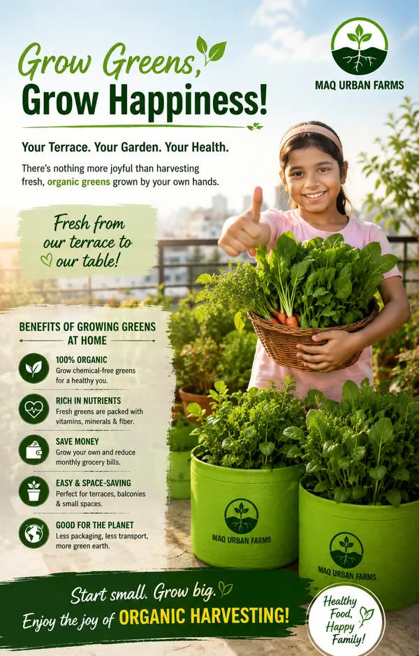 MAQ_12x6_Inches_Grow_Bags_For_Terrace_Gardening_-_240_Gsm,_Specially_Designed_For_Growing_Carrot,_Radish,_Spinach,_Mint,_Coriander,_Fenugreek,_And_More