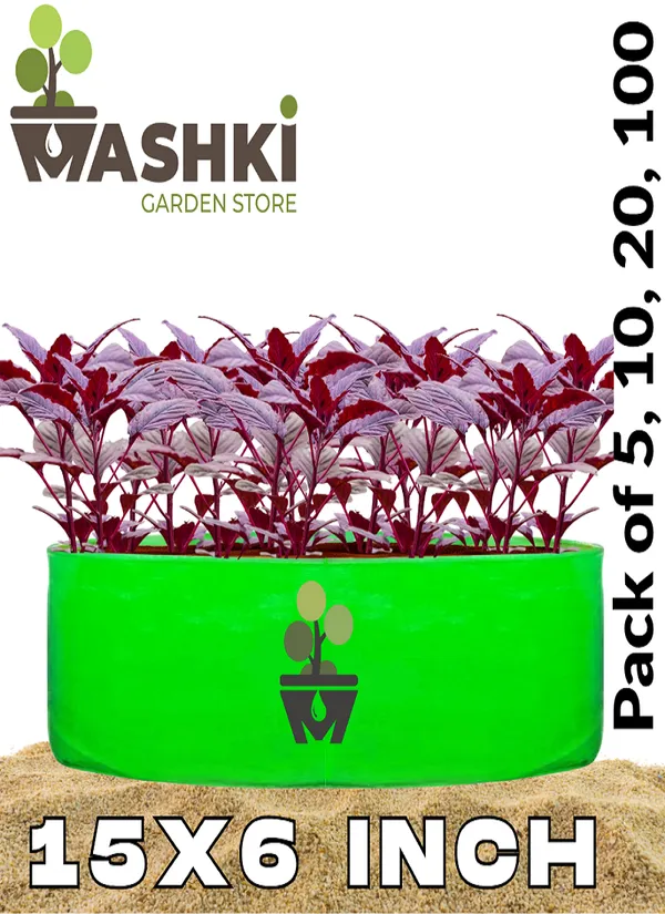 15"_x_6"_Easy_Greens_&_Spinach_Gardening_with_Large,_Reusable,_and_Affordable_Grow_Bags_(Balcony_&_Indoor)