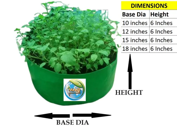 15"_x_6"_Easy_Greens_&_Spinach_Gardening_with_Large,_Reusable,_and_Affordable_Grow_Bags_(Balcony_&_Indoor)