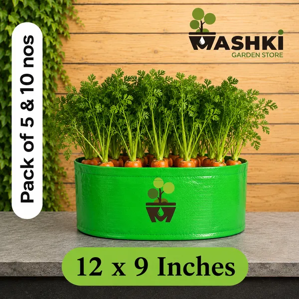 MAQ_12x9_Grow_Bags_For_Terrace_Gardening_-_240_Gsm,_Specially_Designed_For_Growing_Carrot,_Radish,_Spinach,_Mint,_Coriander,_Fenugreek,_And_More