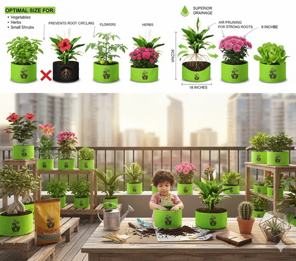 Pack_of_10_for_12"x9"_Breathable_Fabric_UV_Protection_Grow_Bags_For_Terrace_Gardening_-_240_Gsm,_Specially_Designed_For_Growing_Carrot,_Radish,_Spinach,_Mint,_Coriander,_Fenugreek,_And_More_|_MAQ